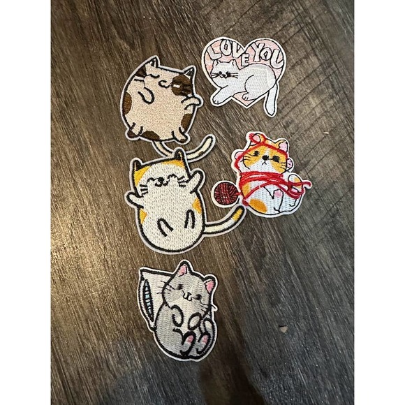 Iron On / Sew On Patches - Kawaii Cats Patches 5pcs - Picture 1 of 1